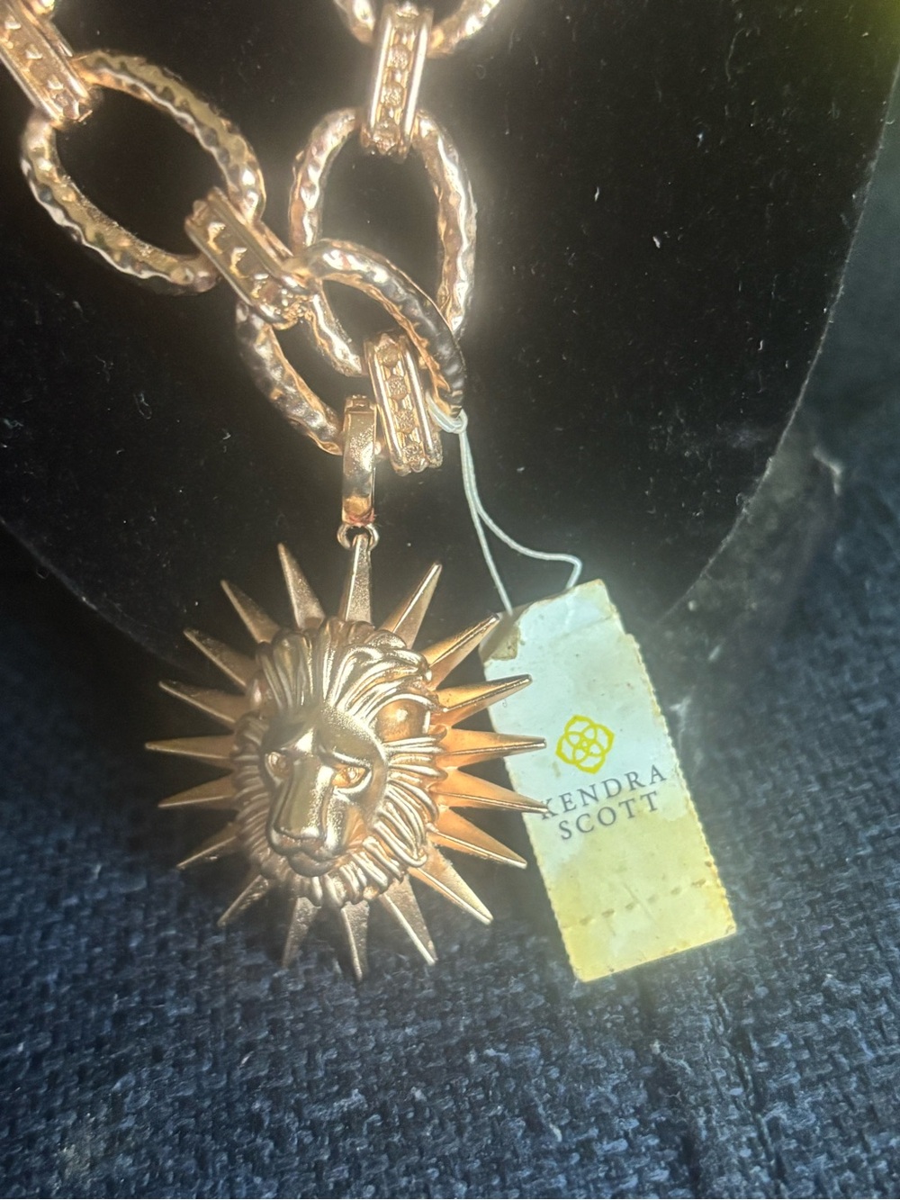 Kendra Scott Rose Gold Lion Sun Pendant Necklace
